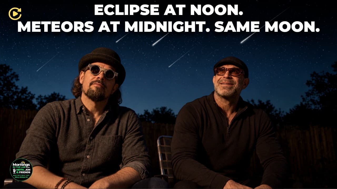 Eclipse At Noon. Meteors At Midnight. Same Moon. 📱